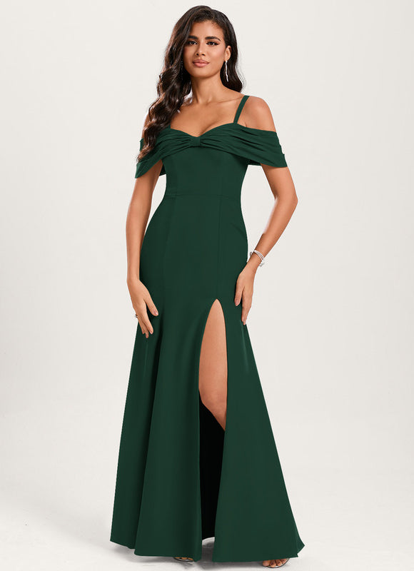 Robe Élégante Décolleté Épaule Dénudée - gallery 2