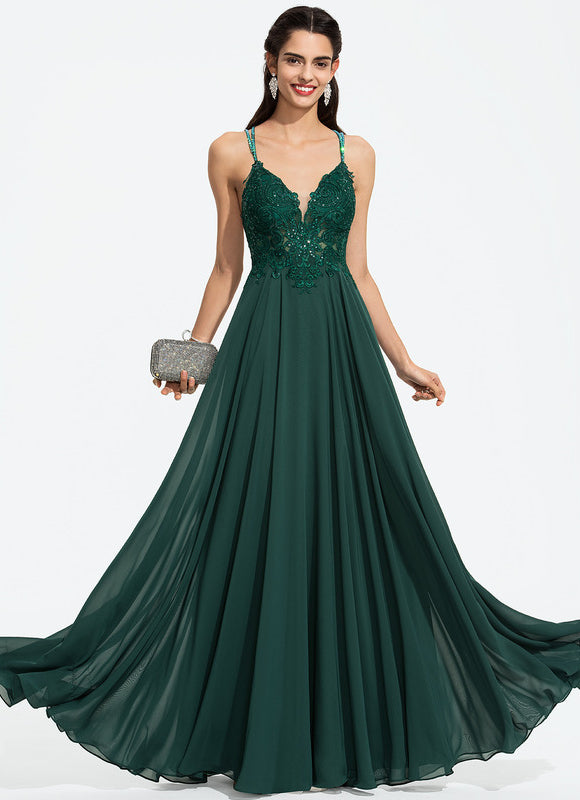 Robe Bal Émeraude Élégante Fluide - gallery 6