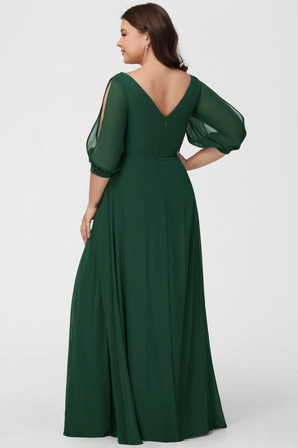 Robe Demoiselle D'Honneur Volants Verts - gallery 9
