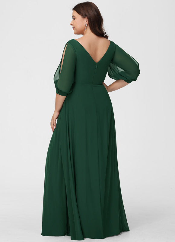 Robe Demoiselle D'Honneur Volants Verts - gallery 9