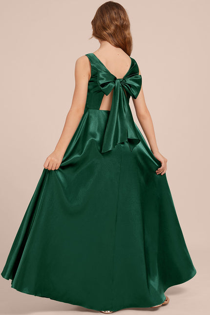 Robe Satin Vert Bouteille - gallery 4