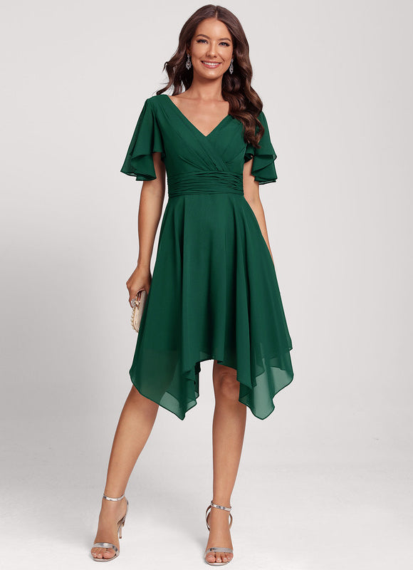 Robe Longue Vert D'Eau Dentelle - gallery 3