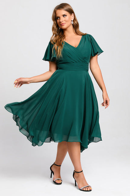 Robe Longue Vert D'Eau Dentelle - gallery 8