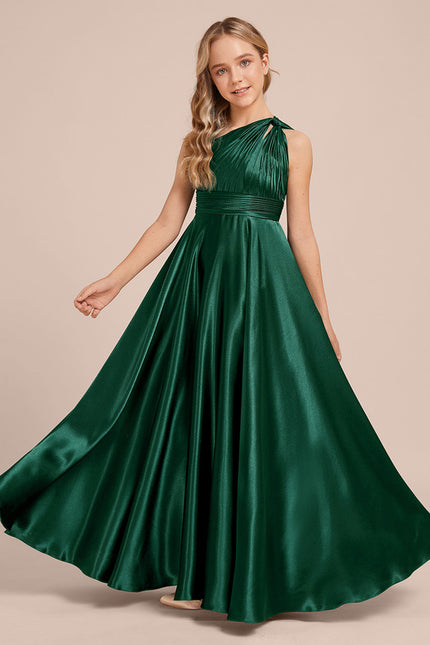 Robe Demoiselle D'Honneur Vert Bouteille - gallery 4