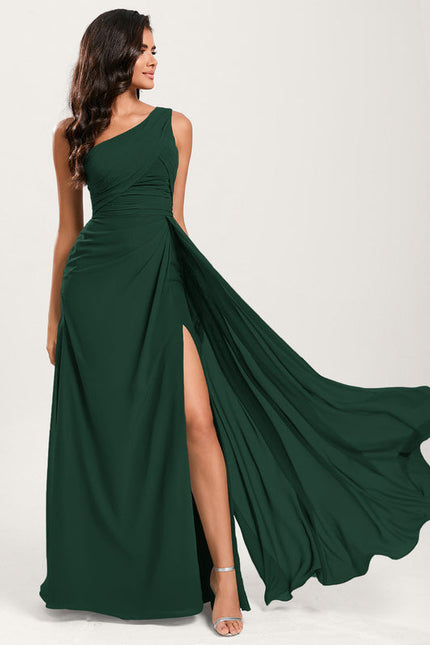 Robe Longue Vert Sapin Élégante