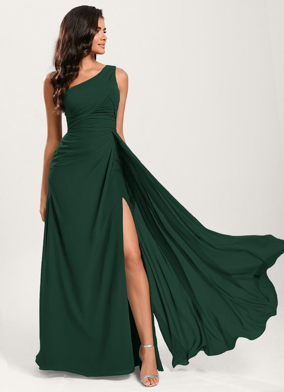 Robe Longue Vert Sapin Élégante