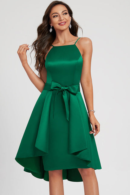 Robe Longue Verte À Volants Scintillants