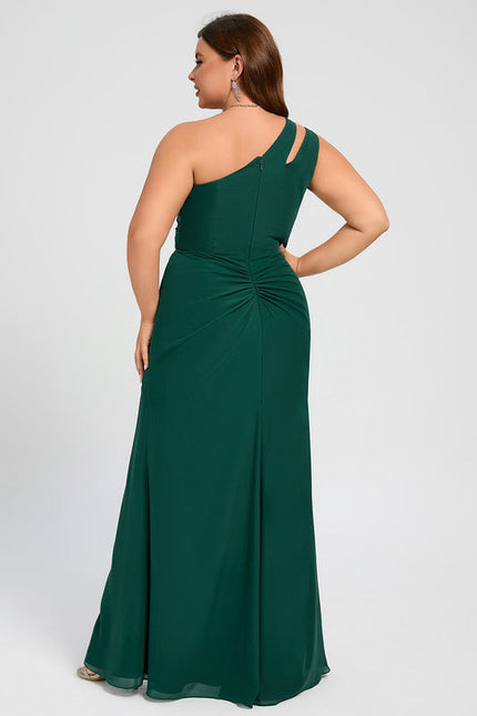 Robe Asymétrique Chic Émeraude Élégante - gallery 9