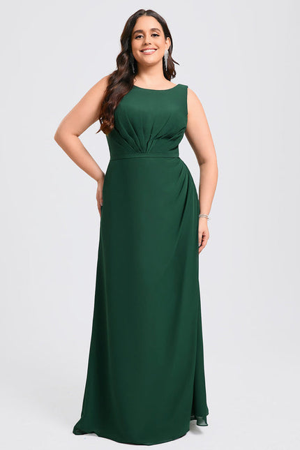 Robe Élégante Vert Foncé Fluide - gallery 7