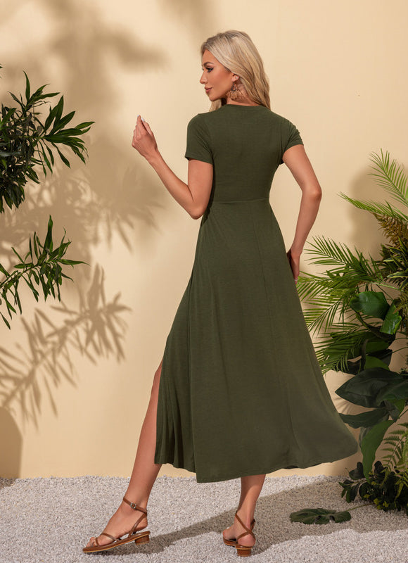 Robe Vert Sapin Femme - gallery 1