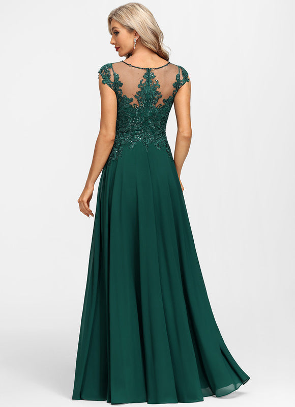 Robe De Soirée Vert Foncé - gallery 7
