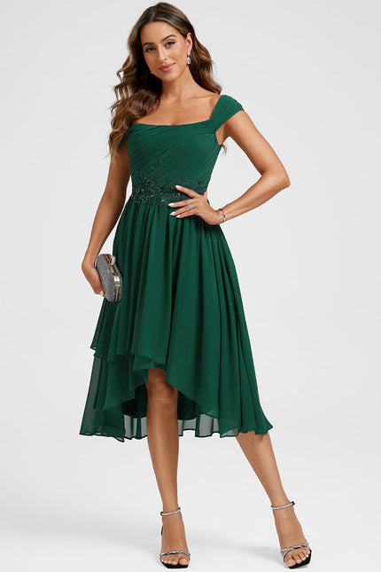 Robe De Cocktail Vert Sauge - gallery 4