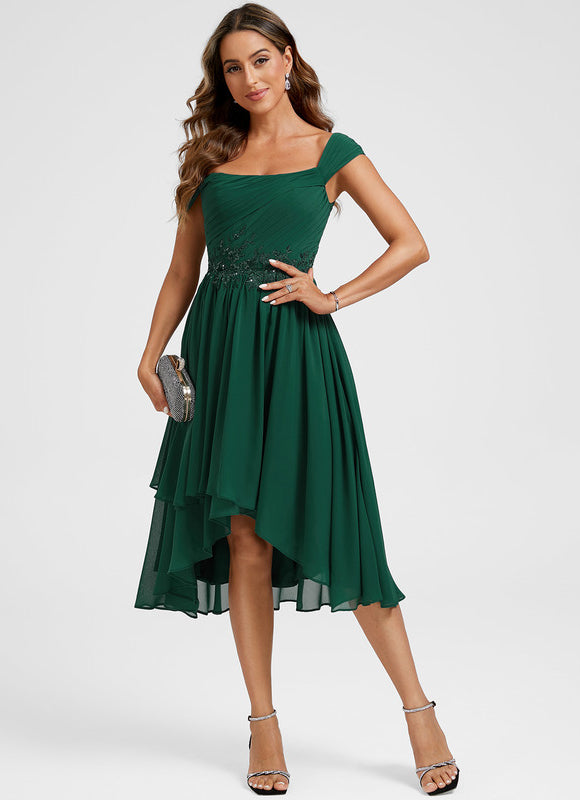 Robe De Cocktail Vert Sauge - gallery 4