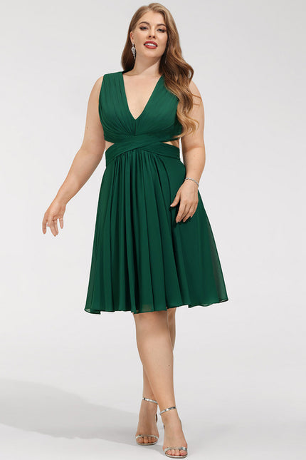 Robe Trapèze Chic Émeraude Fluide - gallery 9