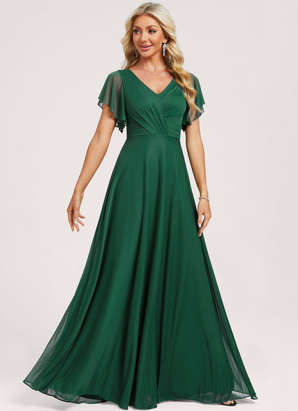 Robe Fluide Élégante À Manches Légères