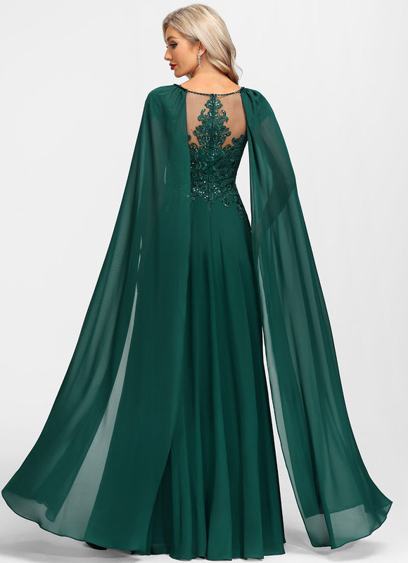 Robe De Soirée Vert Foncé - gallery 4