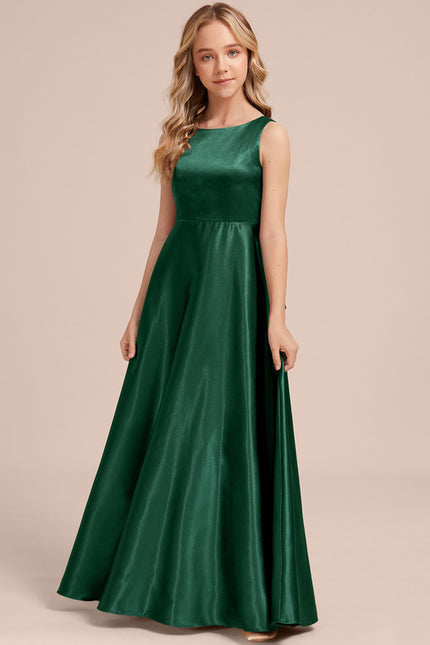 Robe Satin Vert Bouteille - gallery 5