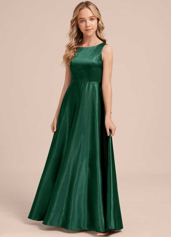 Robe Satin Vert Bouteille - gallery 5