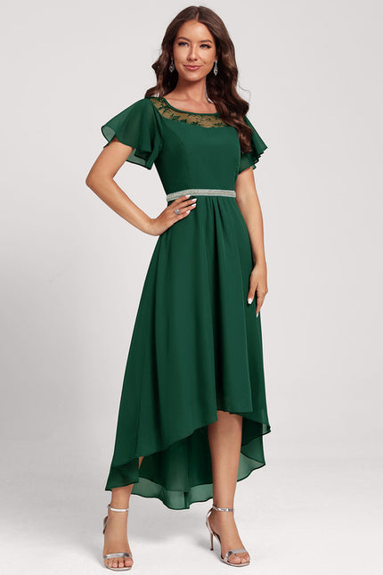 Robe Chic Dentelle Verte Fluide - gallery 1
