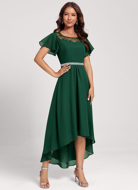 Robe Chic Dentelle Verte Fluide - gallery 1