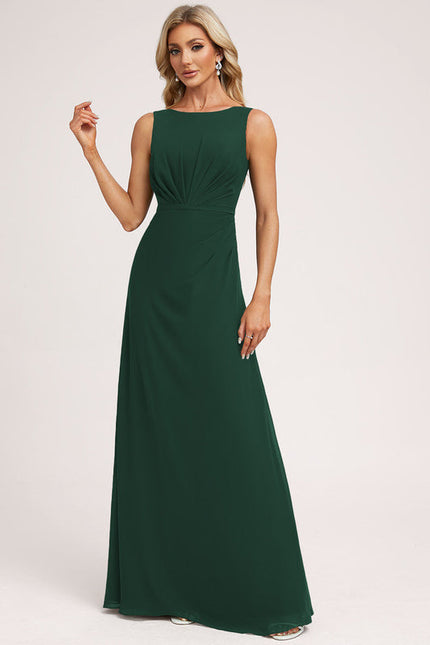 Robe Élégante Vert Foncé Fluide - gallery 2