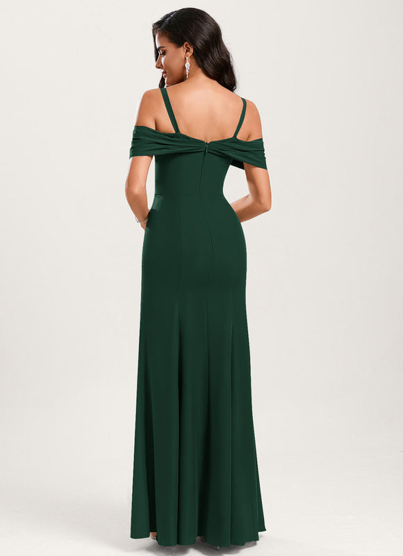 Robe Élégante Décolleté Épaule Dénudée - gallery 4