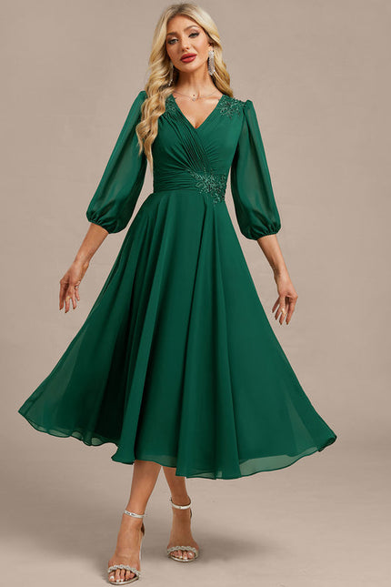 Robe De Soirée Longue Verte - gallery 3