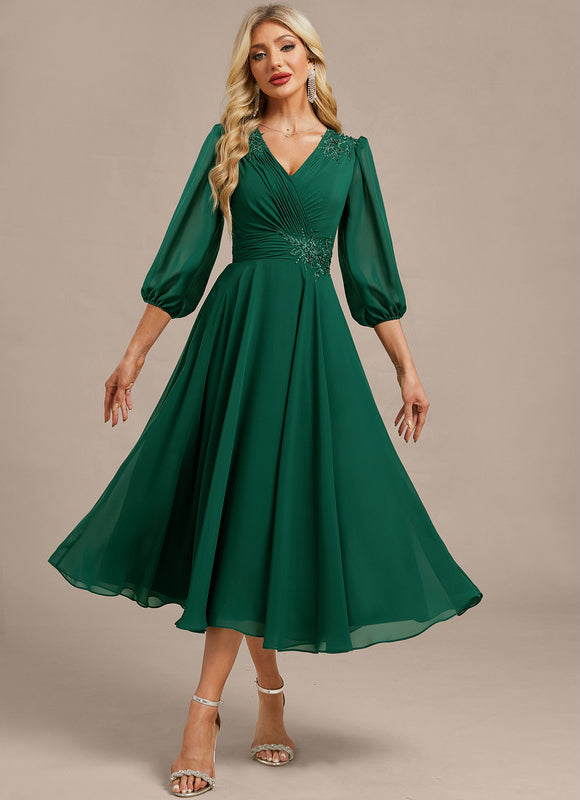 Robe De Soirée Longue Verte - gallery 3