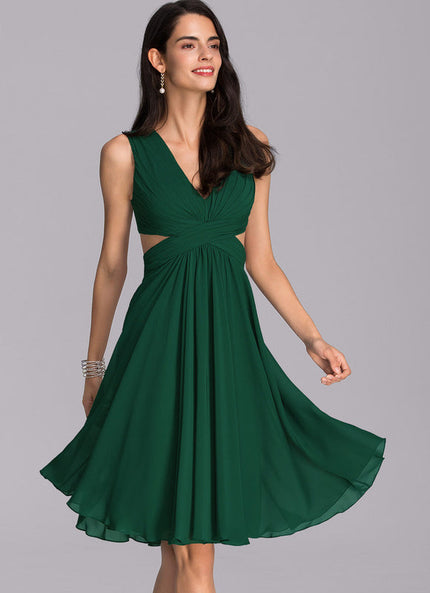 Robe Trapèze Chic Émeraude Fluide