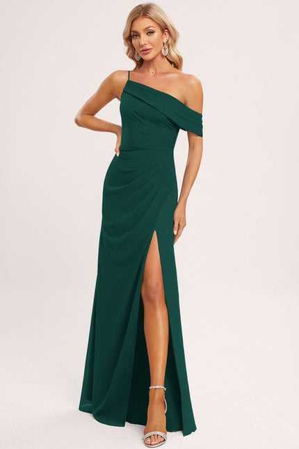 Robe Longue Vert Émeraude Fendue