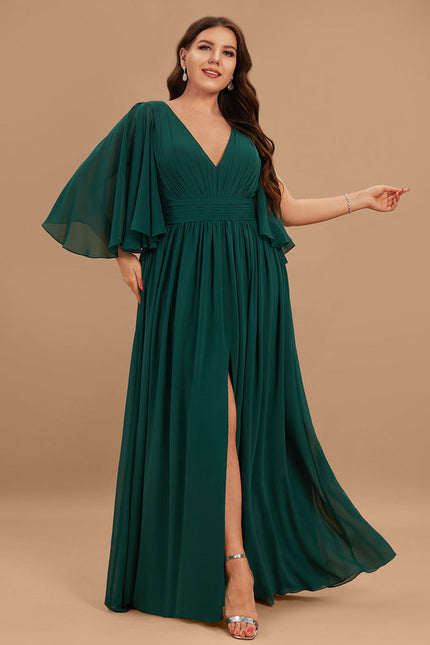 Robe Fluide Vert Émeraude Élégante - gallery 4