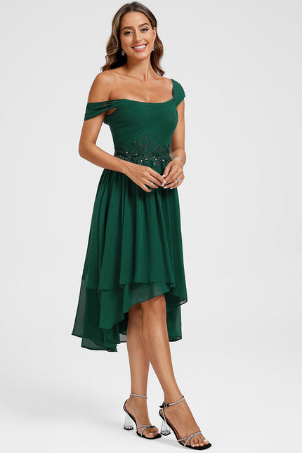 Robe De Cocktail Vert Sauge - gallery 1