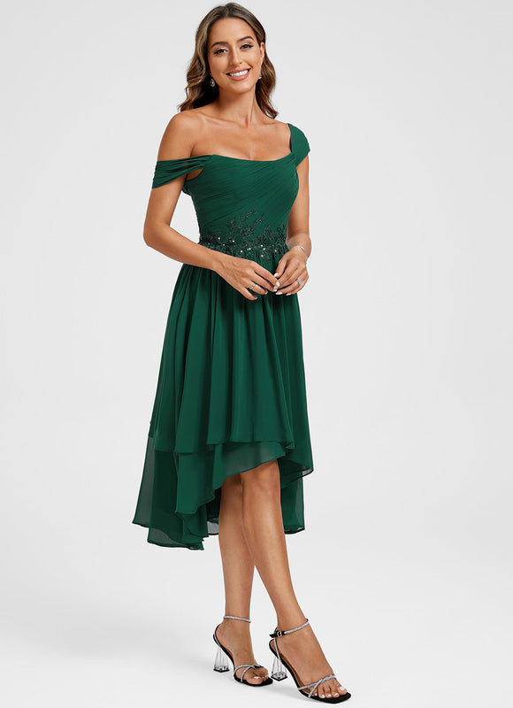 Robe De Cocktail Vert Sauge - gallery 1