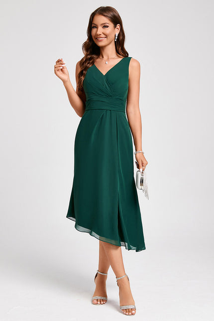 Robe Chic Émeraude Fluide Élégante - gallery 5