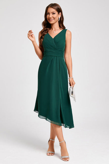 Robe Chic Émeraude Fluide Élégante - gallery 5