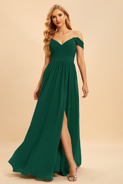 Robe Longue Vert Émeraude À Fente