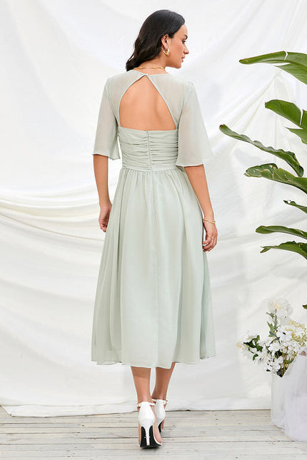 Robe De Demoiselle D'Honneur Vert Olive - gallery 4