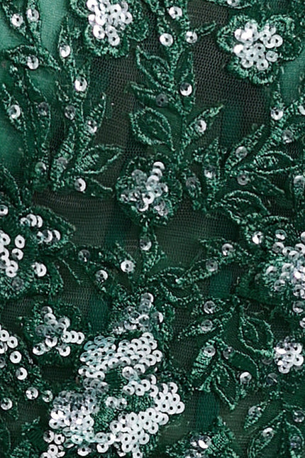 Robe Vert Émeraude Et Or - gallery 4