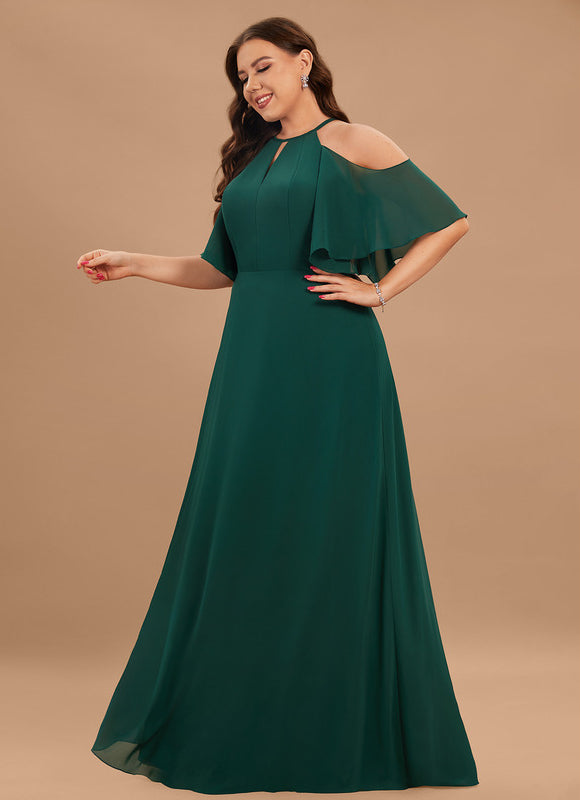 Robe Longue Vert Foncé Satinée - gallery 7