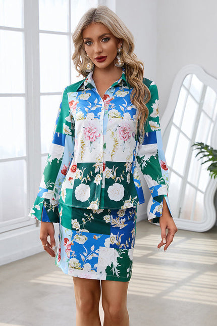 Robe Chic Imprimée À Manches Longues - gallery 3