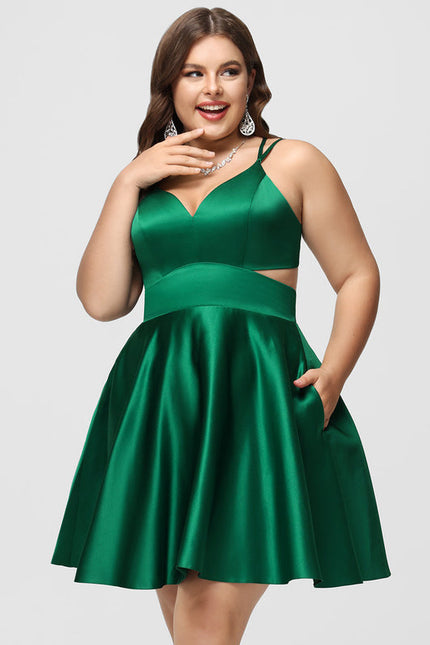 Robe Verte À Taille Cintrée Chic - gallery 7
