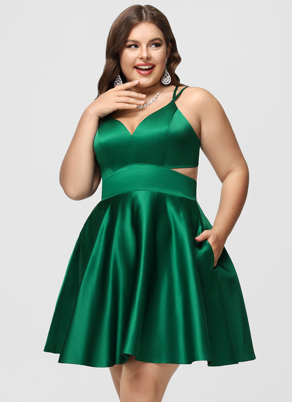 Robe Verte À Taille Cintrée Chic - gallery 7