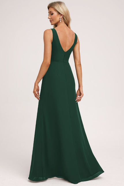 Robe Élégante Vert Foncé Fluide - gallery 1
