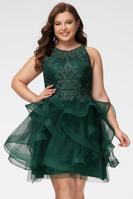 Robe Courte Verte Femme - gallery 8