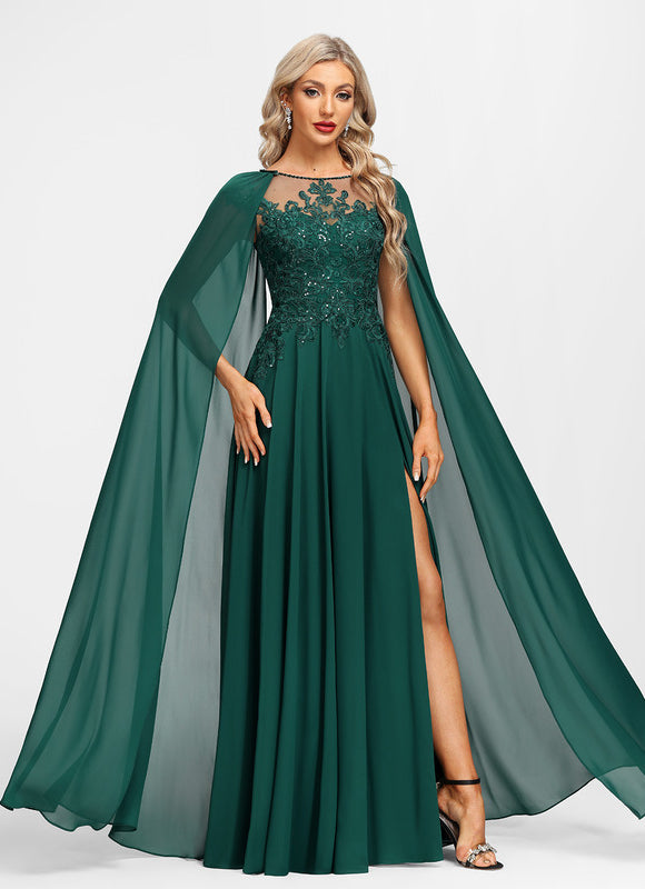 Robe De Soirée Vert Foncé - gallery 2