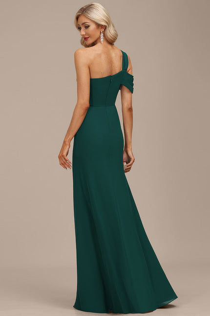 Robe Élégante Asymétrique À Volants - gallery 2