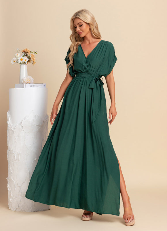 Robe Maxi Fluide Chic Verte - gallery 4