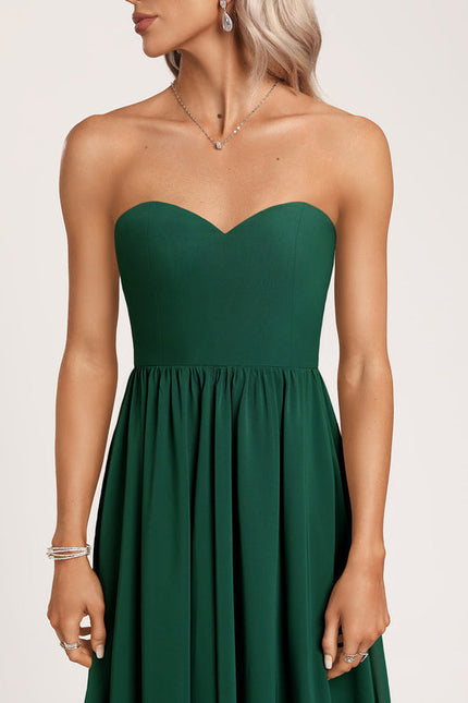 Robe Longue Vert Émeraude À Manches Cape - gallery 8