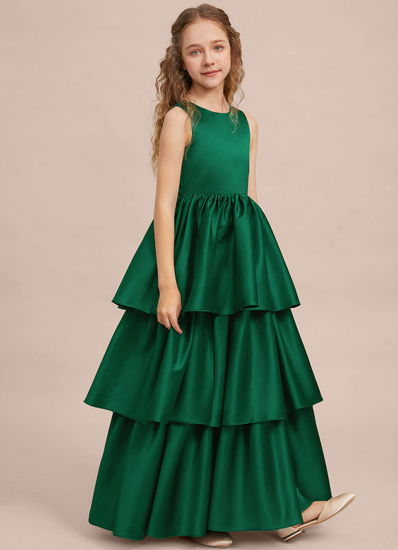 Robe Enfant Émeraude À Volants - gallery 7