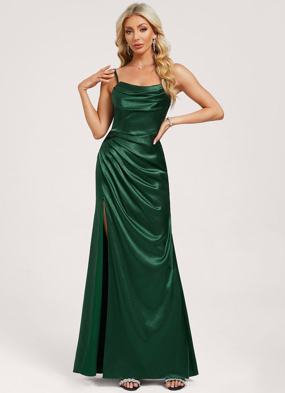 Robe Demoiselle D'Honneur Vert Émeraude - gallery 2